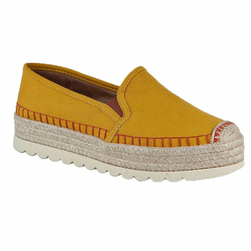 NEW LOVE RIO women's debra espadrille sneakers in yellow